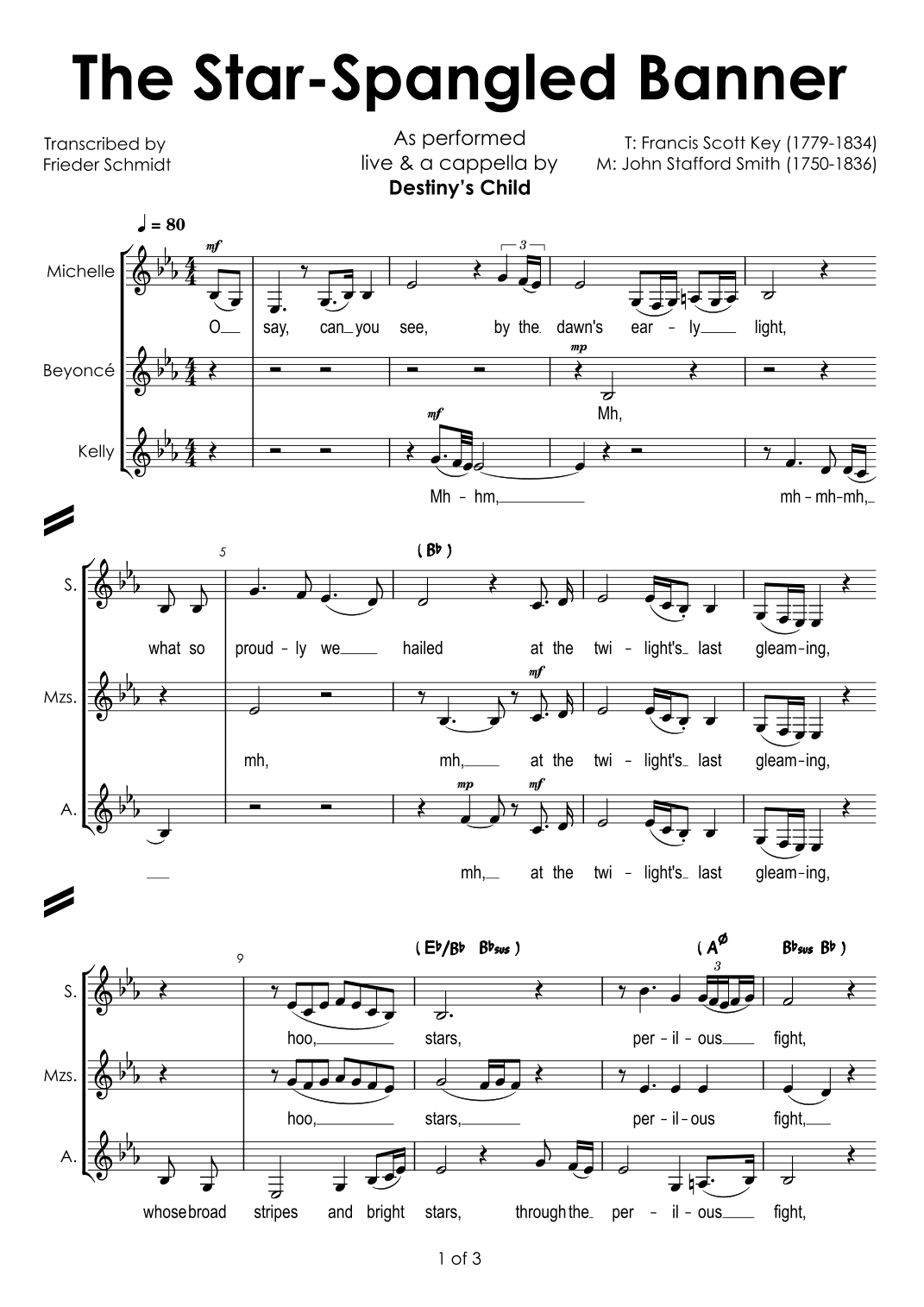 The Star-Spangled Banner (arr. Frieder Schmidt)