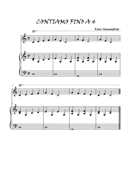 We count up to 4 (easy piano 3 hands)