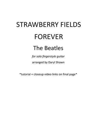 Strawberry Fields Forever (arr. Daryl Shawn)