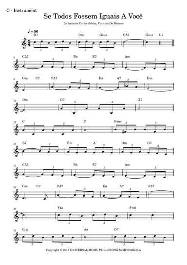 Se Todos Fossem Iguais A Voce (arr. Fabio Eduardo de Oliveira)