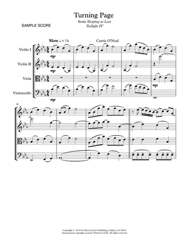 Turning Page (arr. Sherry Lewis)