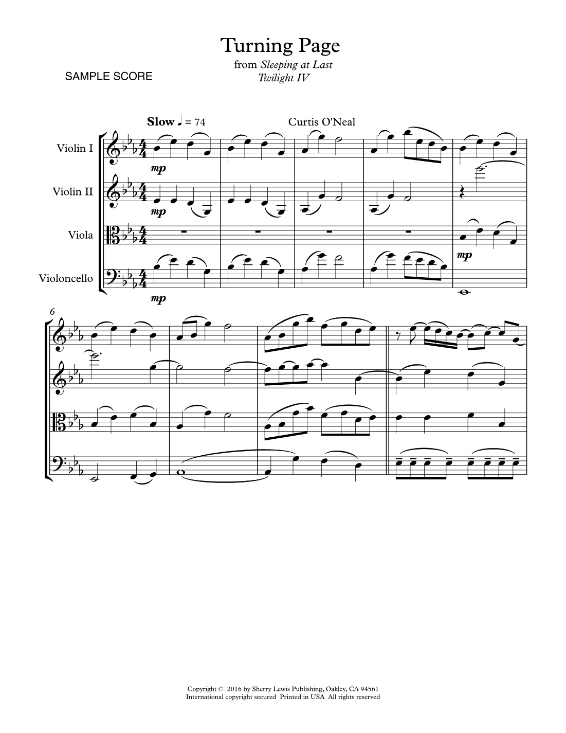 Turning Page (arr. Sherry Lewis)