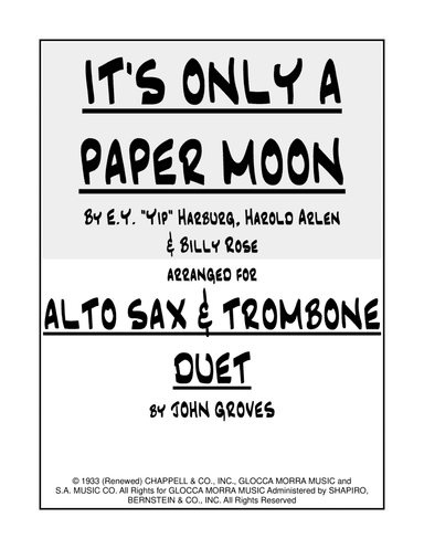 It's Only A Paper Moon (arr. John Groves)