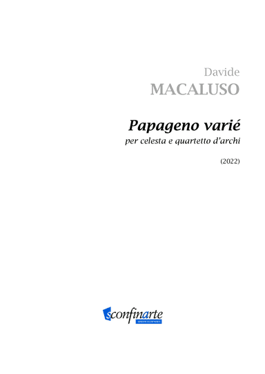 Davide Macaluso: PAPAGENO VARIE' (ES-22-050) - Score Only