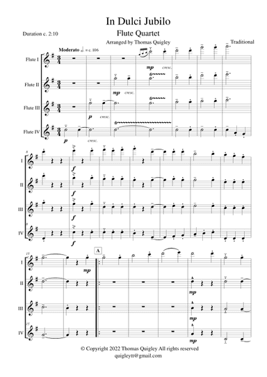 In Dulci Jubilo (arr. Thomas Quigley)