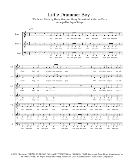 The Little Drummer Boy (arr. Bryan Sharpe)