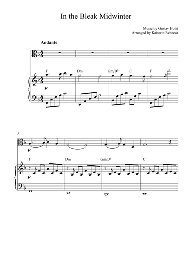 In the Bleak Midwinter (arr. Kaiserin Rebecca)