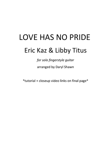 Love Has No Pride (arr. Daryl Shawn)