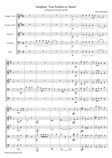 Bruckner Antiphone (arr. Edition Maulwurf)