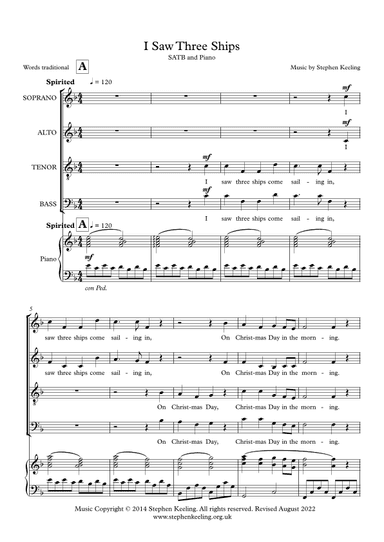 I Saw Three Ships - A new musical setting