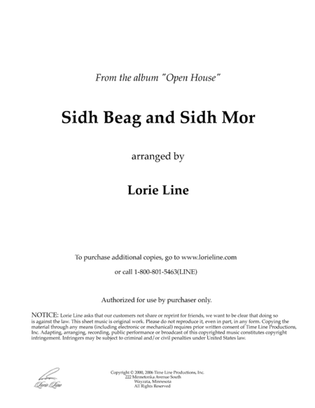 Sidh Beag and Sidh Mor (arr. Lorie Line)