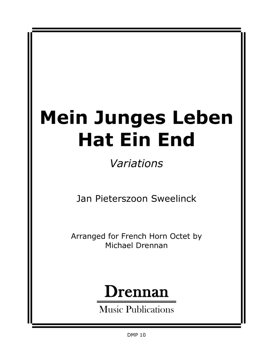 Mein Junges Leben Hat Ein End (arr. Michael Drennan)