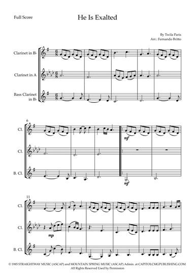 He Is Exalted (arr. Fernando Britto)