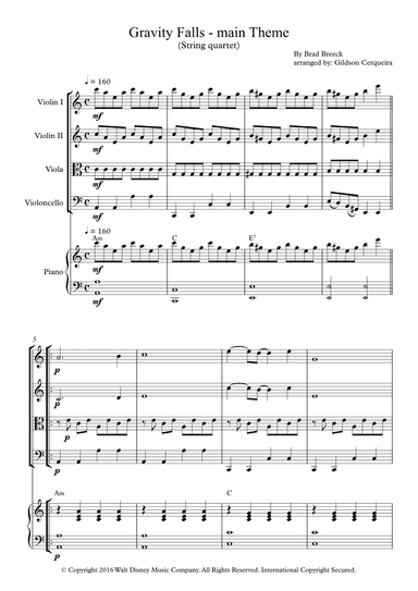 Gravity Falls (main Theme) (arr. Gildson Cerqueira)