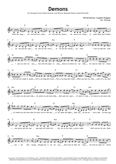 Demons (arr. Arr. Ed.CAL)