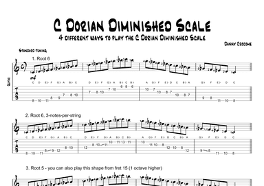 C Dorian Diminished Scale (4 Ways to Play)