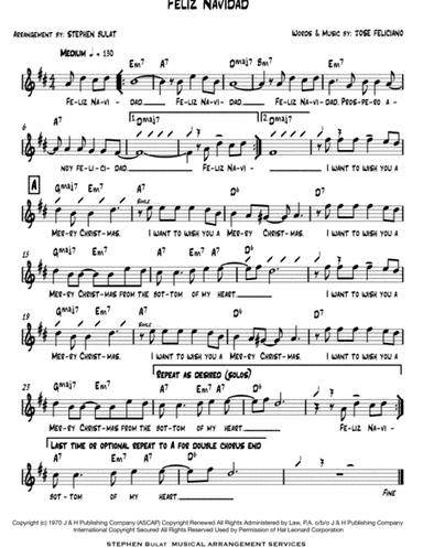 Feliz Navidad (arr. Stephen Bulat)