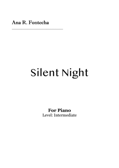 Silent Night (Noche de Paz). Christmas Carol (arr. Ana Fontecha)