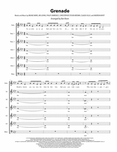 Grenade (arr. Ben Bram)