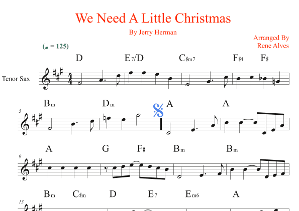 We Need A Little Christmas (arr. Rene Alves)