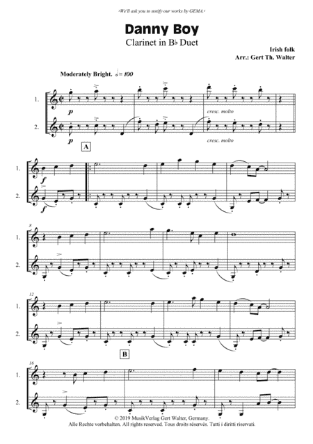 Danny Boy (arr. Gert Th. Walter)