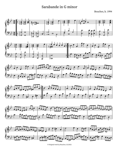 Sarabande in G Minor