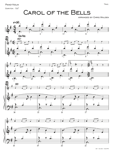 Carol of the Bells (arr. Chris Walden)
