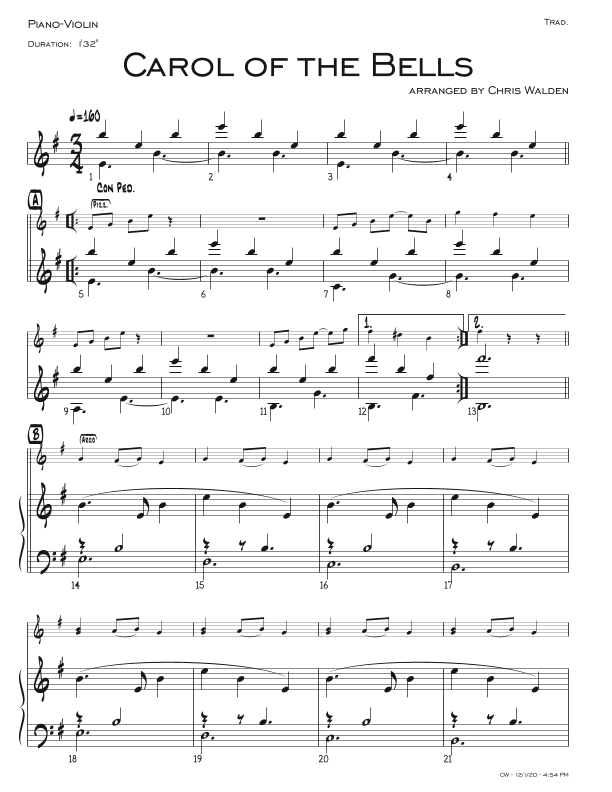 Carol of the Bells (arr. Chris Walden)