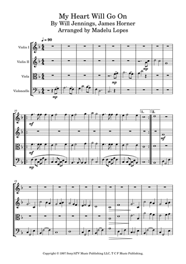 My Heart Will Go On (love Theme From 'titanic') (arr. Madelu Lopes)