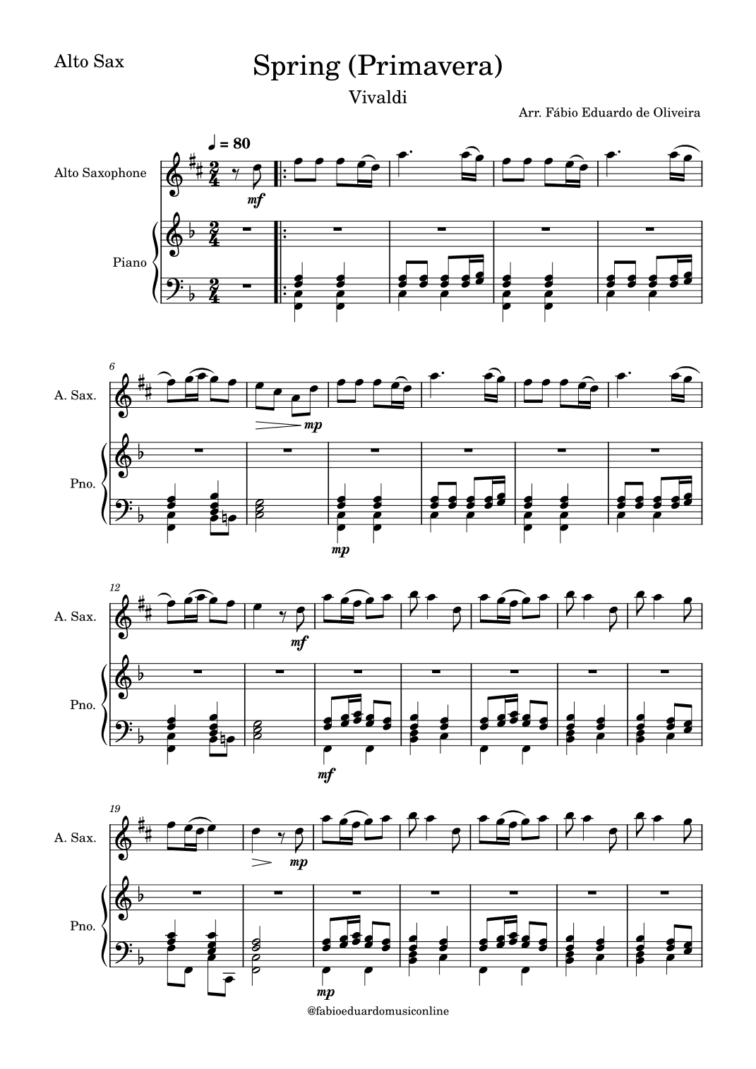 Spring/Primavera (The Four Seasons - Vivaldi) (arr. Fabio Eduardo de Oliveira)