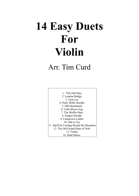 14 Easy Duets For Violin (arr. Tim Curd)