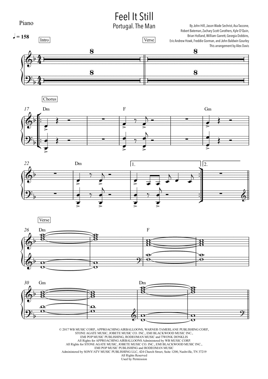 Feel It Still (arr. Alex Davis)
