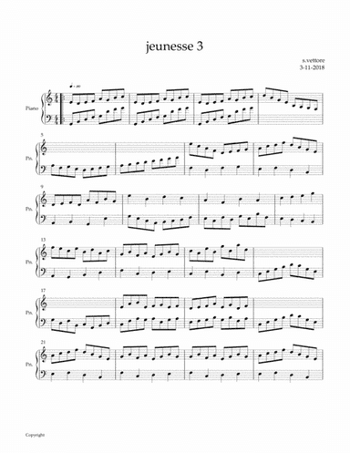 jeunesse 3 for piano solo