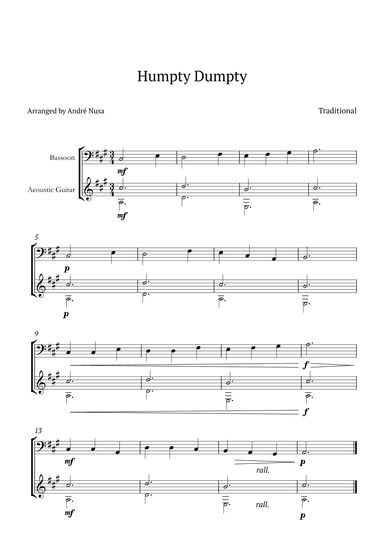 Humpty Dumpty (arr. André Nusa)