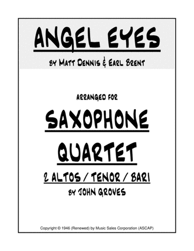 Angel Eyes (arr. John Groves)