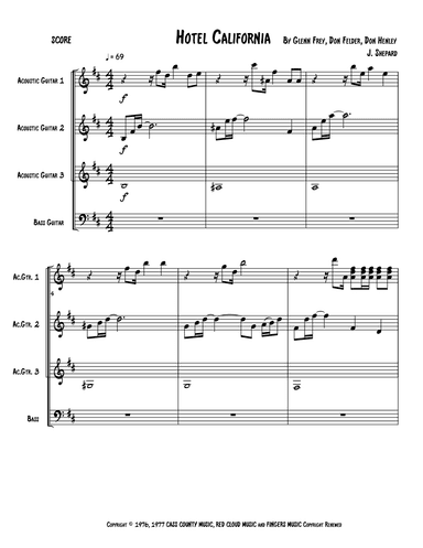 Hotel California (arr. J. Shepard)