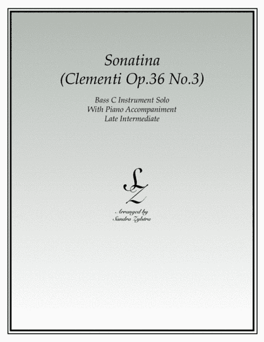 Sonatina-Clementi (Op. 36, No. 3) (bass C instrument solo) (arr. Sandra Zylstra)