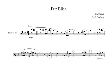 Fur Elise (Trombone Solo) (arr. B. C. Dockery)