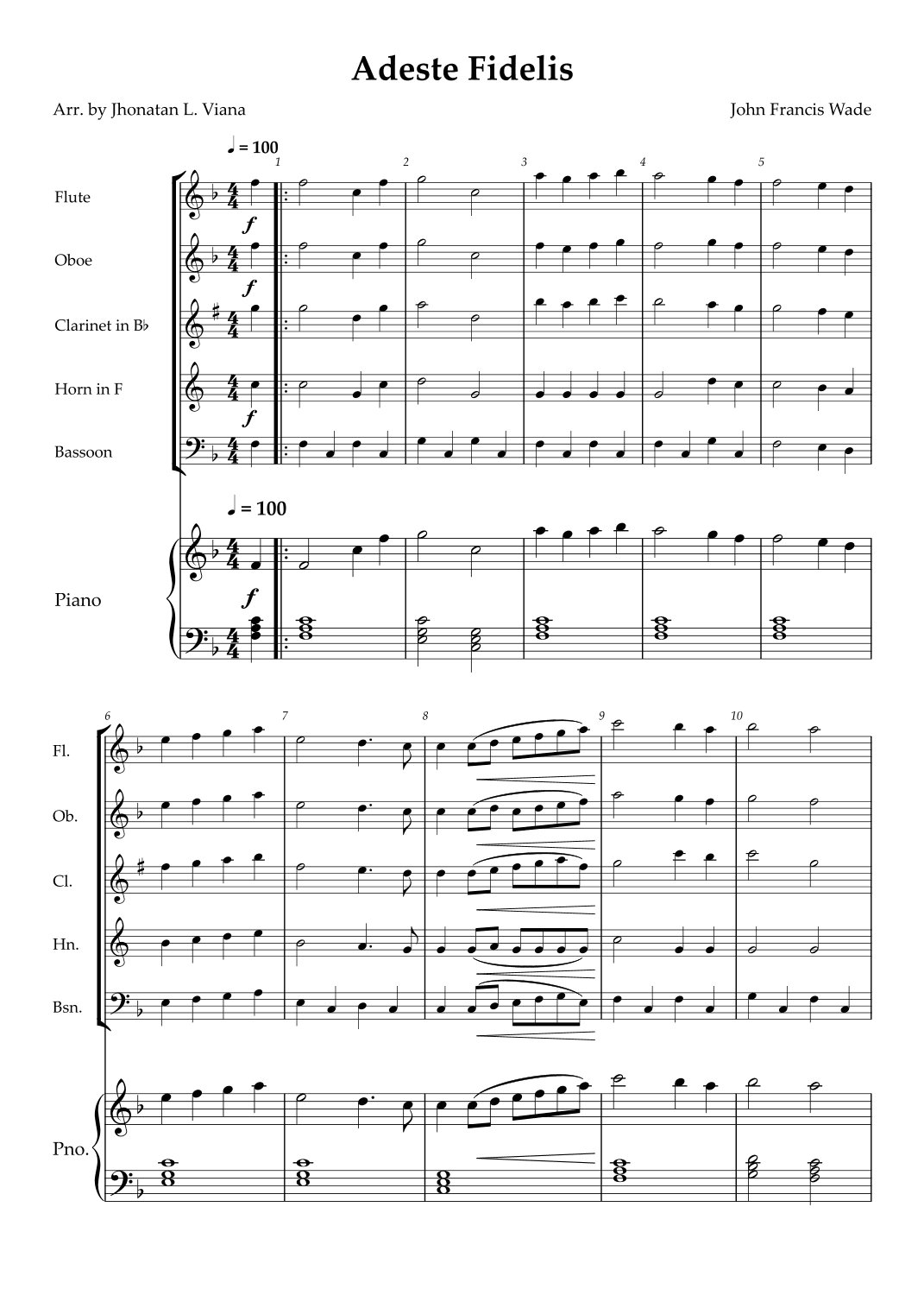 Adeste Fidelis (arr. Jhonatan Lucio Viana)