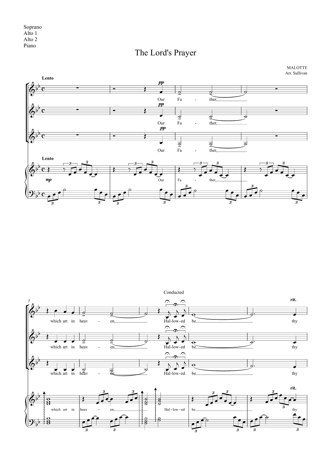 The Lord's Prayer (arr. David M. Sullivan)