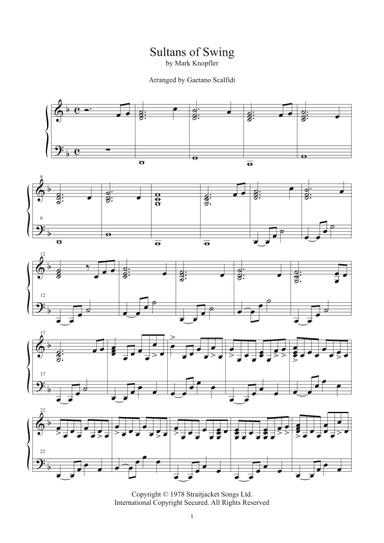 Sultans Of Swing (arr. Gaetano Scalfidi)
