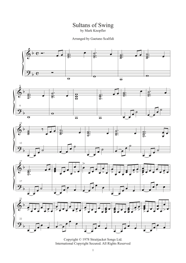 Sultans Of Swing (arr. Gaetano Scalfidi)