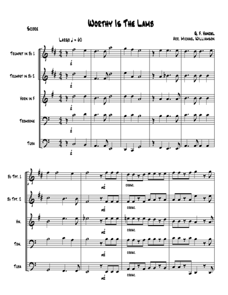 Worthy Is The Lamb (arr. Michael Williamson)