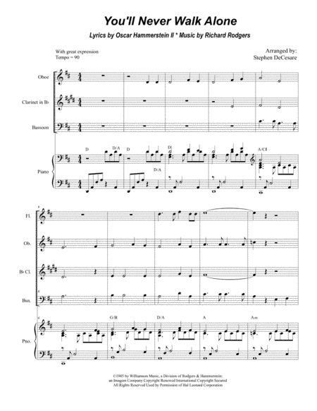 You'll Never Walk Alone (arr. Stephen DeCesare)