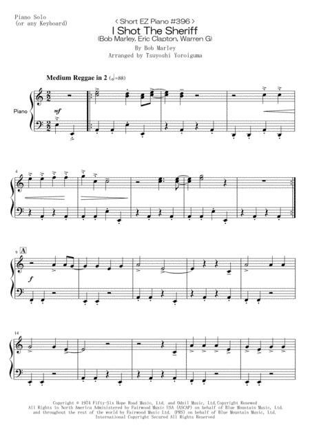 I Shot The Sheriff (arr. Tsuyoshi Yoroiguma)
