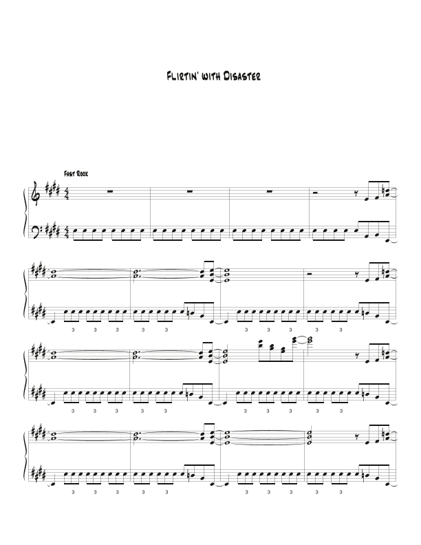 Flirtin' With Disaster (arr. Biegler)