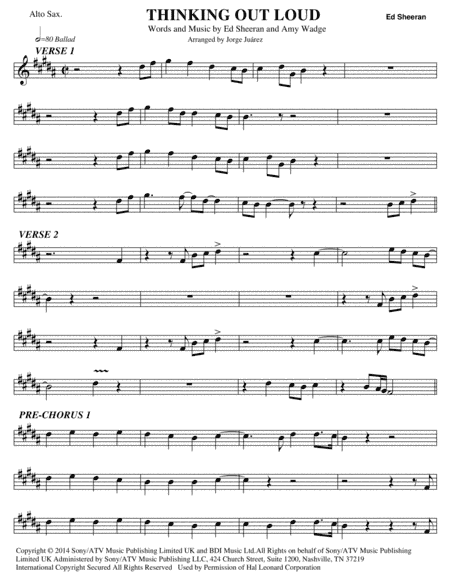 Thinking Out Loud (arr. Jorge Juárez)