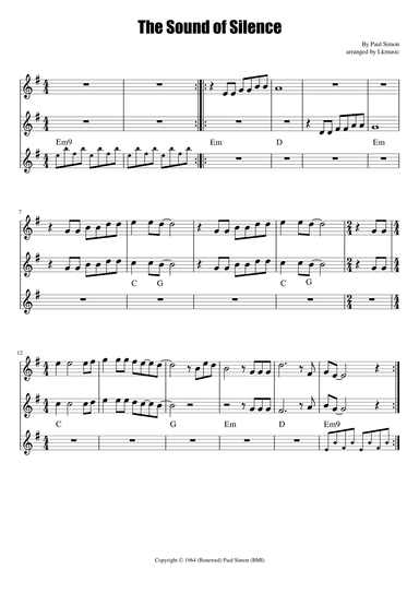 The Sound Of Silence (arr. Lkmusic)
