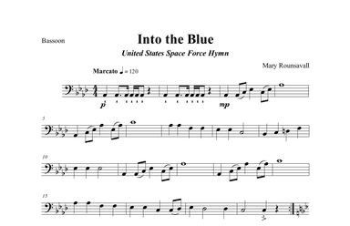 US SPACE FORCE HYMN (Into the Blue) BASSOON PART