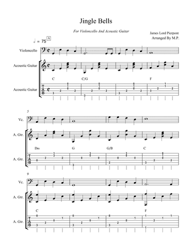 Jingle Bells -  Violoncello And Acoustic Guitar (arr. Milorad Petrovic)